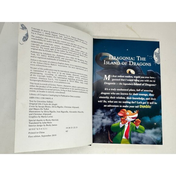 Geronimo Stilton The Island Of Dragons Hardcover Book - Picture 6 of 10